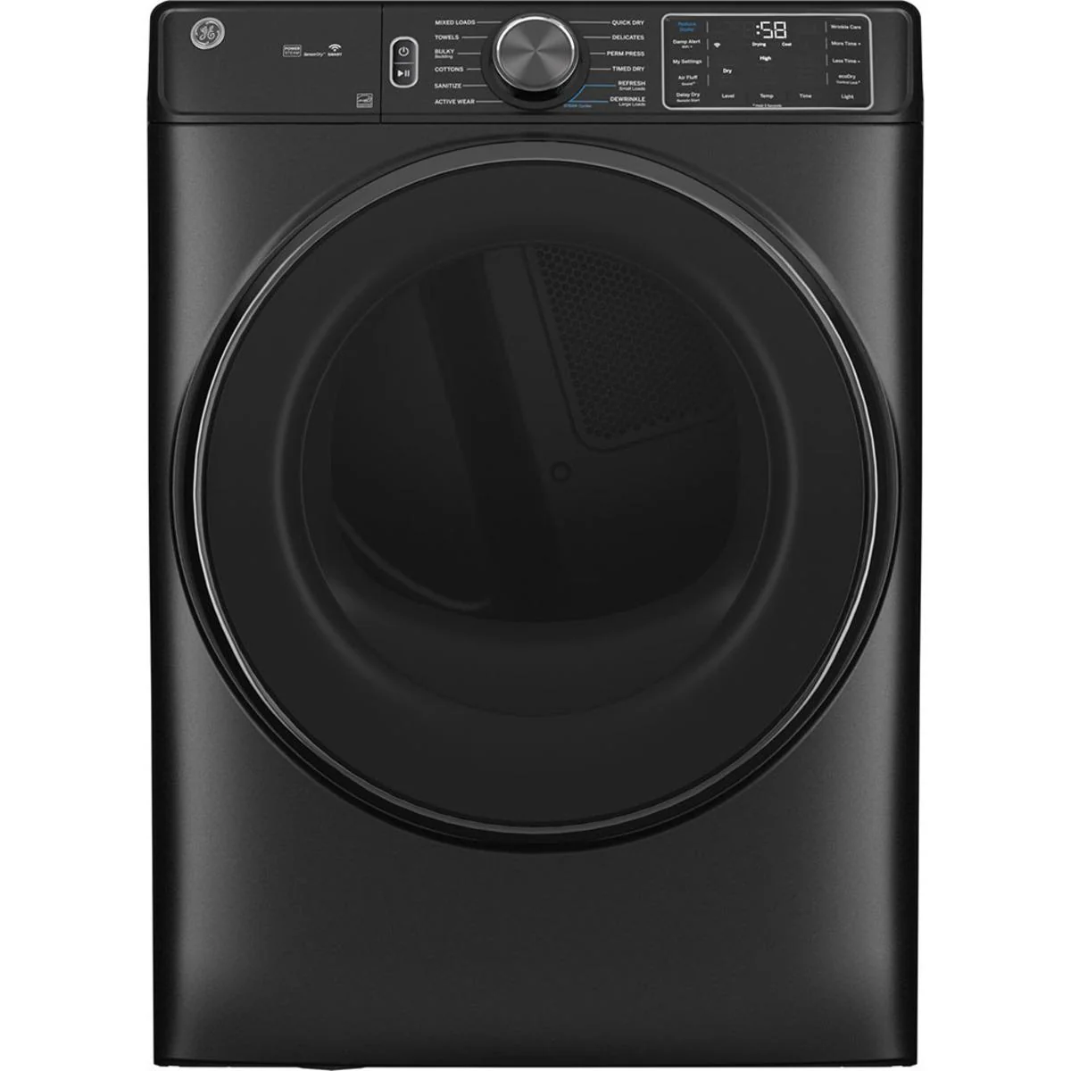 GE Sécheuse électrique de 7,8 pi. cu. avec avec vapeur et cycle de désinfection GFD65ESMVDS