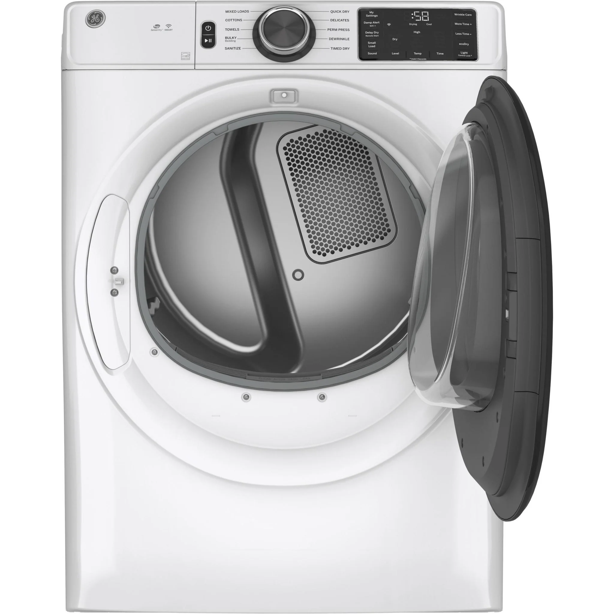 GE Sécheuse électrique de 7,8 pi cu avec WiFi intégéré GFD55ESMNWW - Image 3