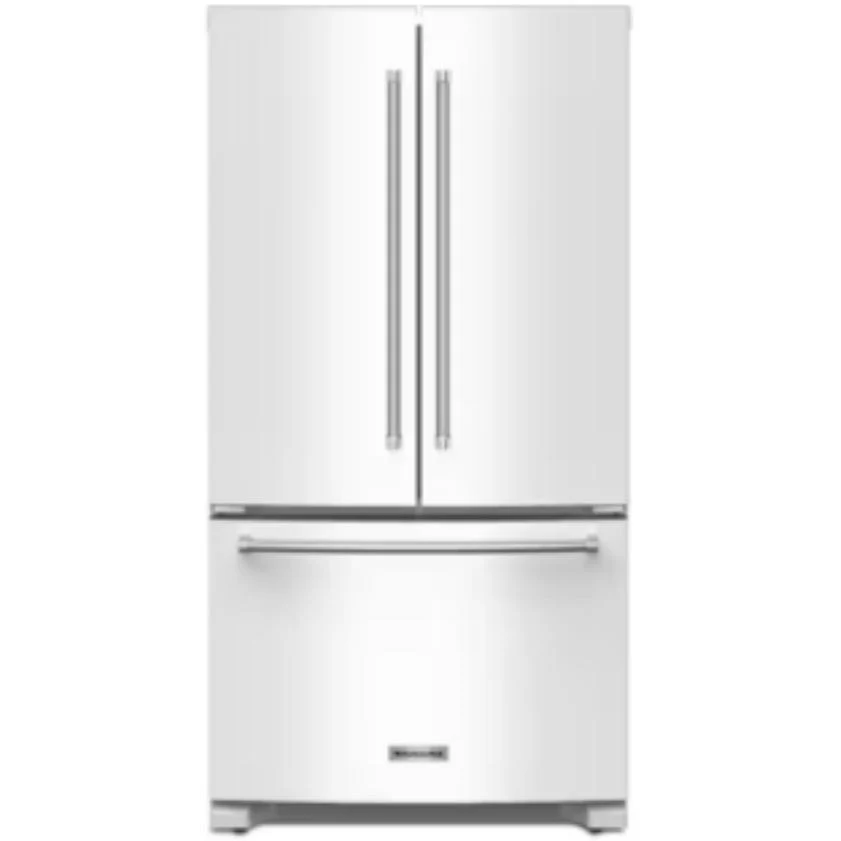 Germain Larivière Réfrigérateur trois portes avec porte à deux battants à profondeur de comptoir de 36 pouces, 20 pi. cu. avec distributeur d'eau KitchenAid KRFC136RWH- Vente finale -Boite ouverte- Vendu tel quel