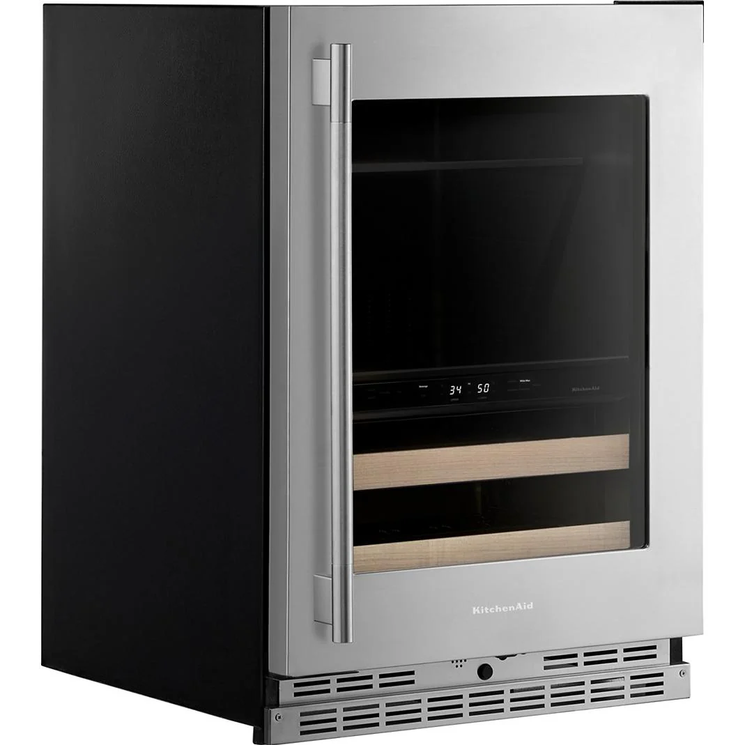 KitchenAid Centre de breuvages sous le comptoir de 4,89 pi. cu. à deux zones KUBR524SPS - Image 3