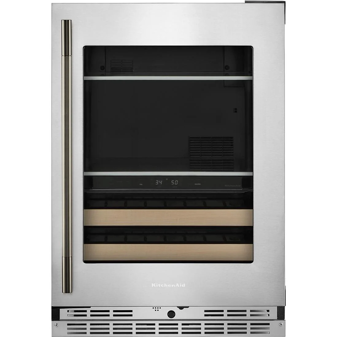 KitchenAid Centre de breuvages sous le comptoir de 4,89 pi. cu. à deux zones KUBR524SPS - Image 4