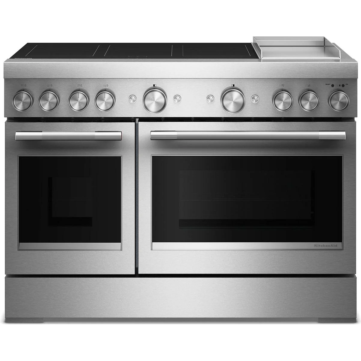 KitchenAid Cuisinière autoportante à induction de 48 pouces avec 6 éléments et plaque chauffante