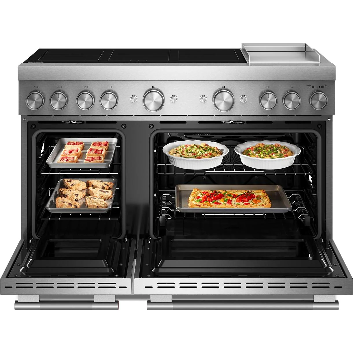 KitchenAid Cuisinière autoportante à induction de 48 pouces avec 6 éléments et plaque chauffante - Image 2