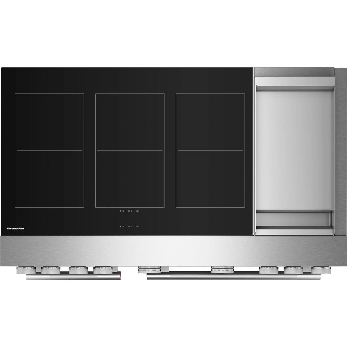 KitchenAid Cuisinière autoportante à induction de 48 pouces avec 6 éléments et plaque chauffante - Image 4