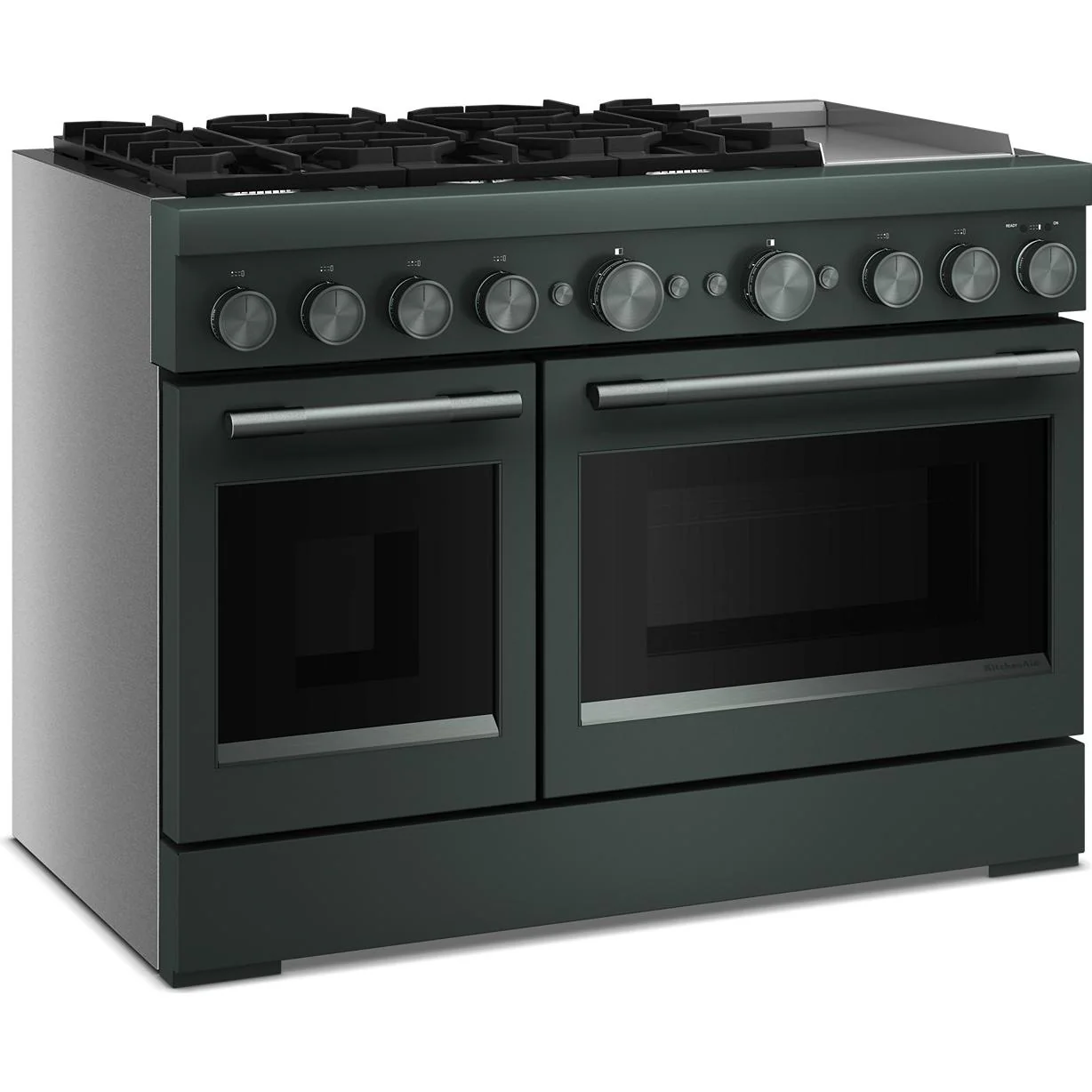 KitchenAid Cuisinière autoportante bi-énergie de style commercial de 48 pouces avec plaque chauffante KFDD948SJP - Image 4