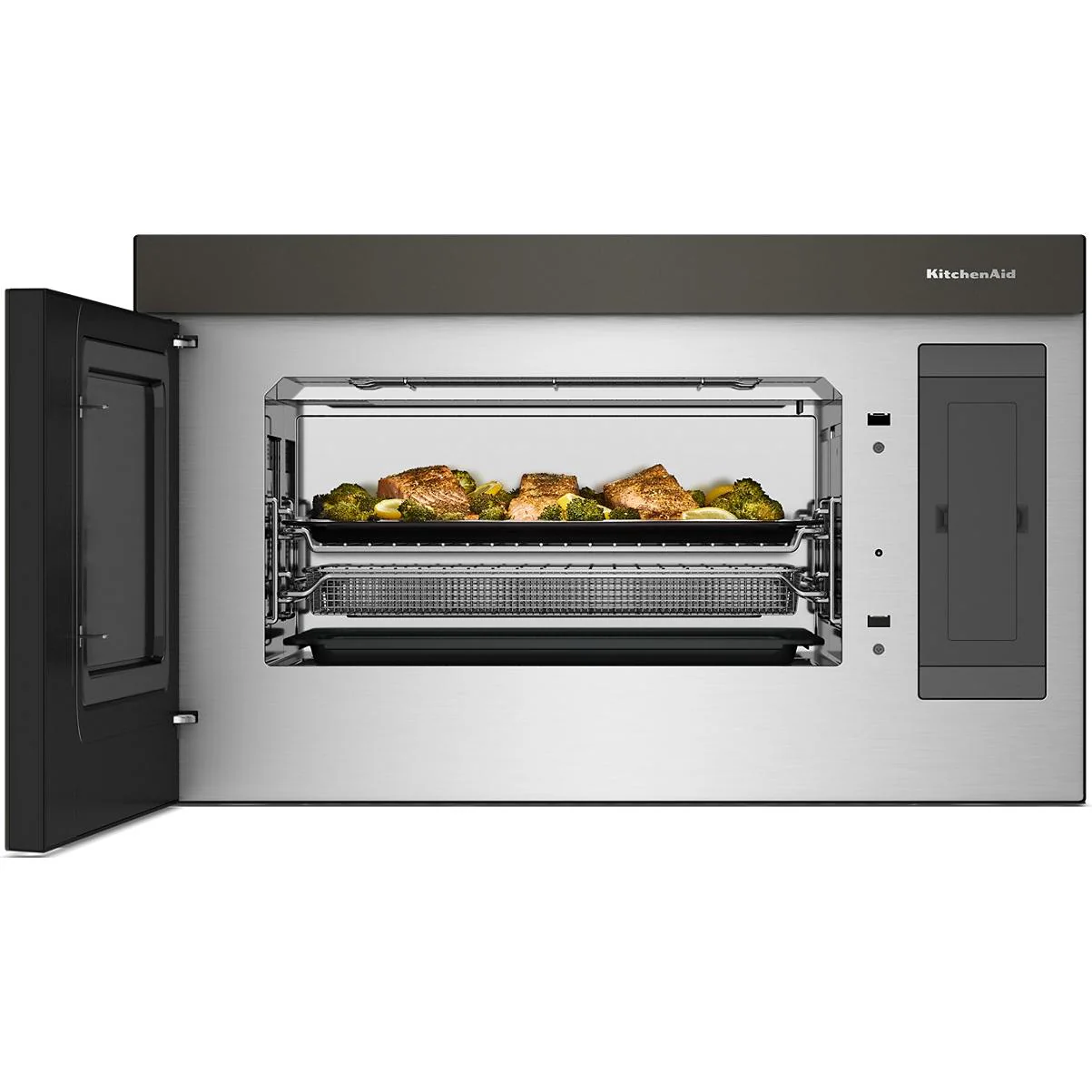 KitchenAid Four à micro-ondes à hotte intégrée de 30 pouces, 1,1 pi. cu. avec technologie Air Fry YKMMF730PBE - Image 8