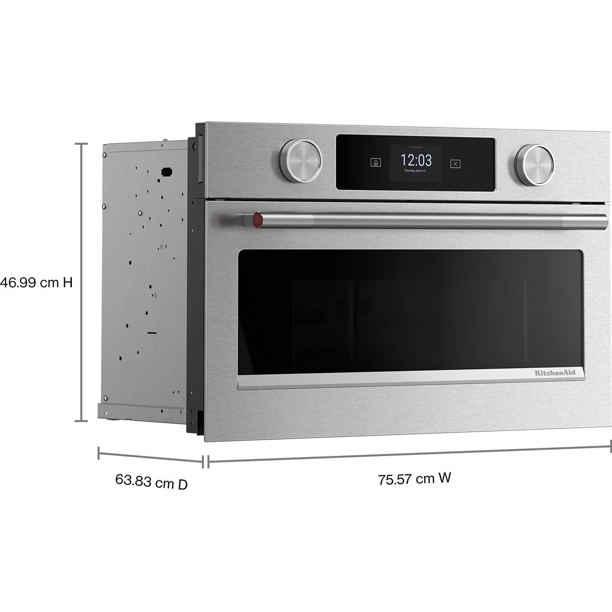 KitchenAid Four à micro-ondes encastrable de 30 pouces avec technologie convection KMBS730SPS - Image 10