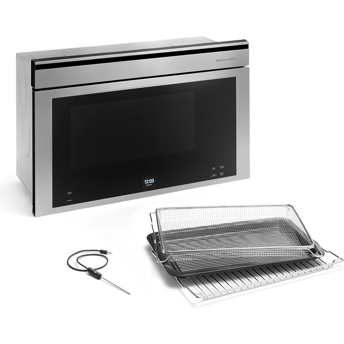 KitchenAid Four à micro-ondes encastré de 30 pouces, 1,1 pi. cu. avec mode friteuse à air YKMBT730SPS - Image 11