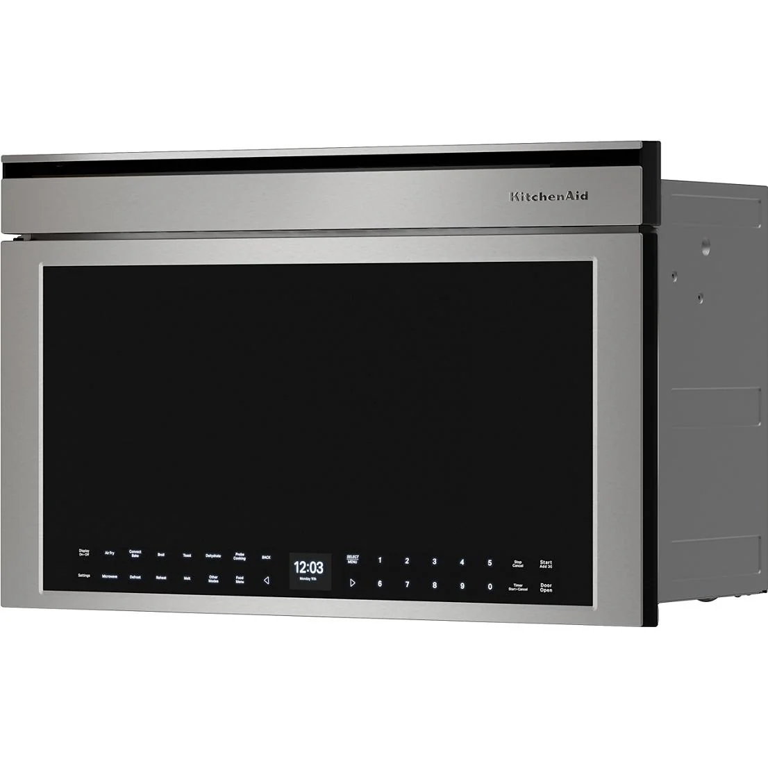 KitchenAid Four à micro-ondes encastré de 30 pouces, 1,1 pi. cu. avec mode friteuse à air YKMBT730SPS - Image 5