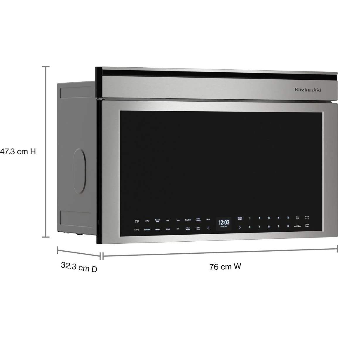 KitchenAid Four à micro-ondes encastré de 30 pouces, 1,1 pi. cu. avec mode friteuse à air YKMBT730SPS - Image 7