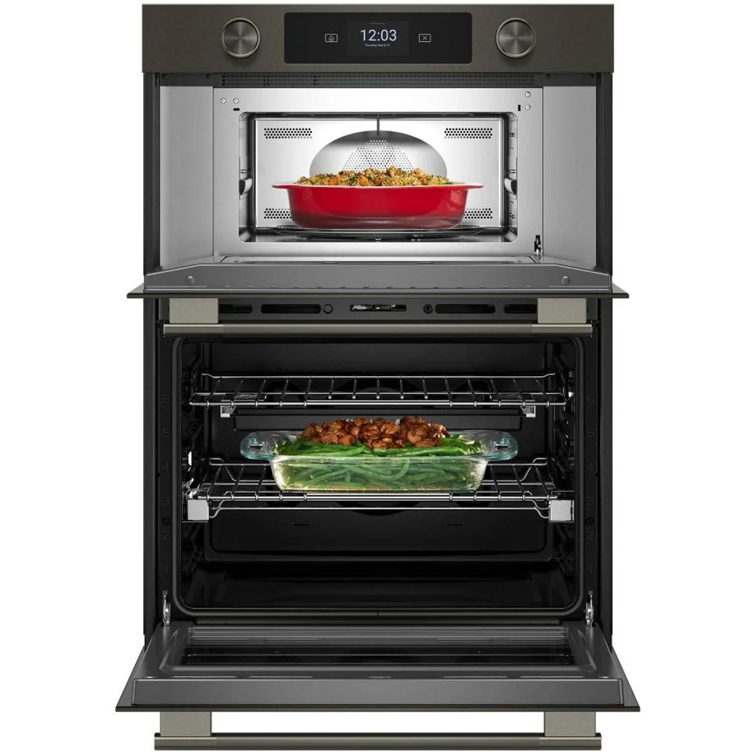 KitchenAid Four mural combiné électrique intelligent de 30 pouces avec caméra de cuisson intelligente KOEC930SBE - Image 3