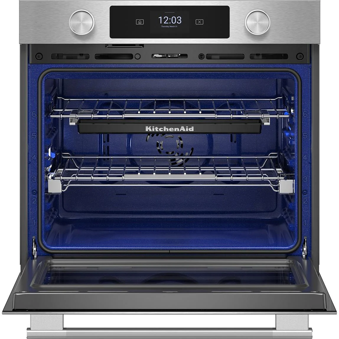KitchenAid Four mural simple encastré de 27 pouces avec technologie convection KOES727SPS - Image 2