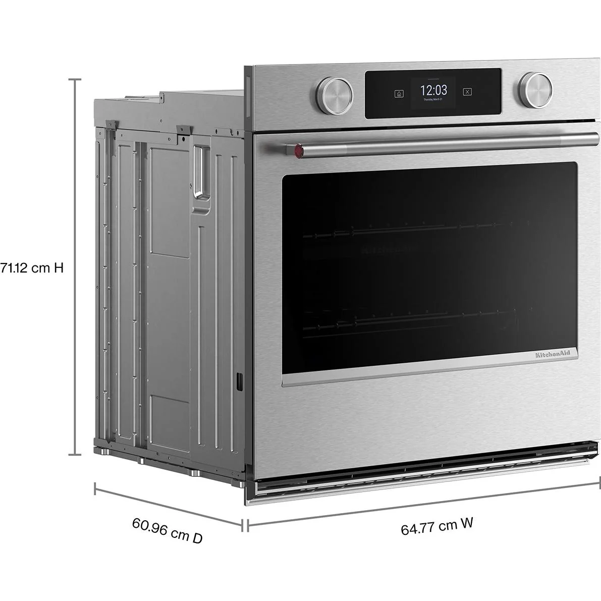 KitchenAid Four mural simple encastré de 27 pouces avec technologie convection KOES727SPS - Image 5