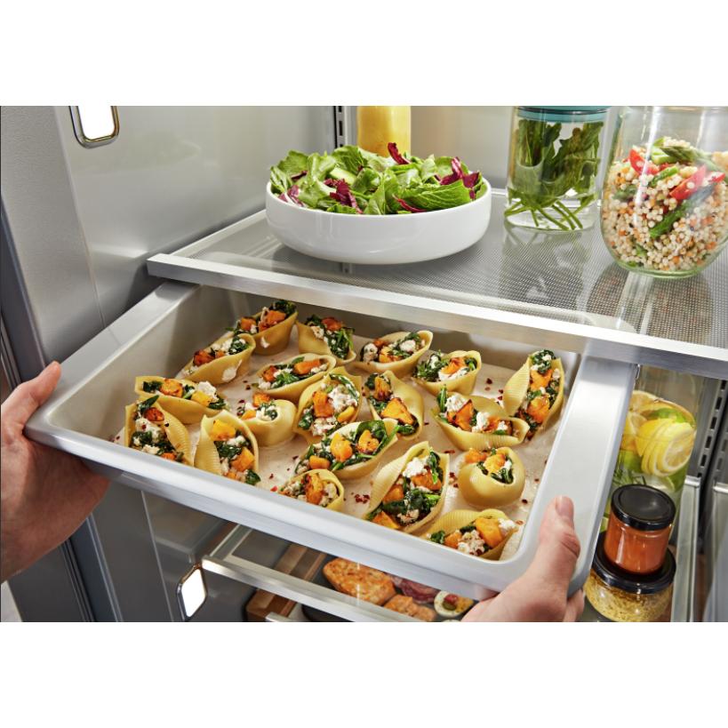 KitchenAid Réfirgérateur côte-à-côte intégré de 48 pouces, 30 pi. cu. avec machine à glaçons interne KBSN708MBS - Image 6