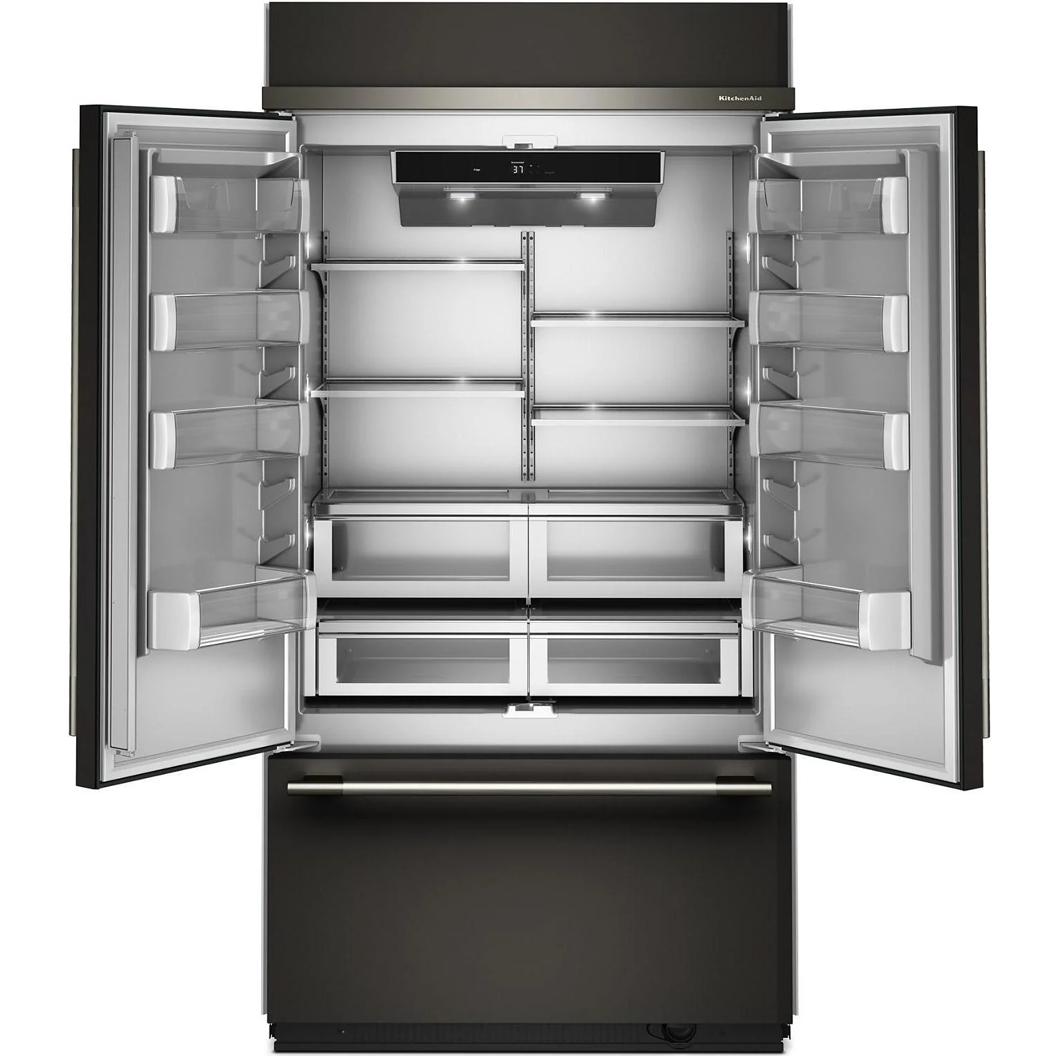 KitchenAid Réfrigérateur 3 portes avec porte à deux battants intégré de 42 pouces, 24,2 pi. cu. - Image 3