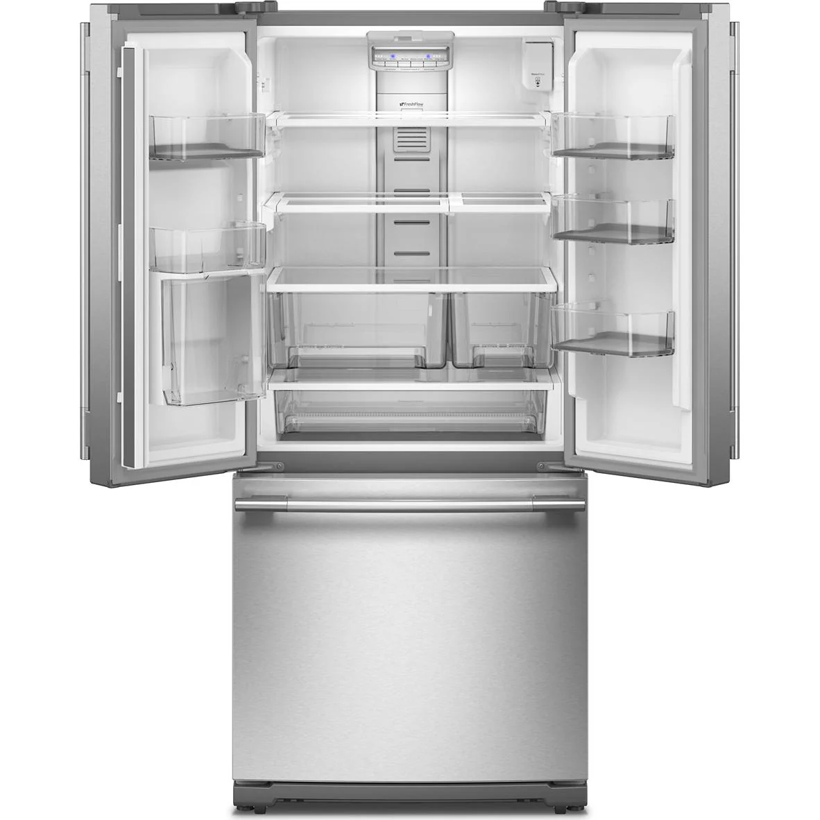 KitchenAid Réfrigérateur trois portes avec porte à deux battants autoportant de 30 pouces, 20 pi. cu. avec machine à glaçons KRFF330SPS - Image 2