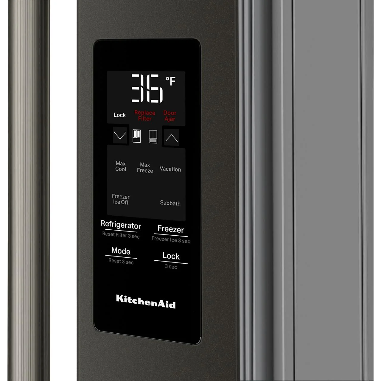 KitchenAid Réfrigérateur trois portes avec porte à deux battants de 36 pouces, 30 pi. cu. avec système distributeur d'eau et de glaçons - Image 13