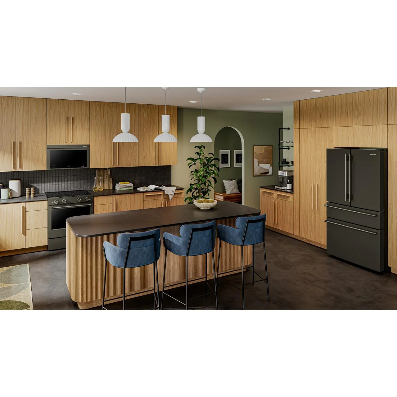 KitchenAid Réfrigérateur trois portes avec porte à deux battants de 36 pouces, 30 pi. cu. avec système distributeur d'eau et de glaçons - Image 16