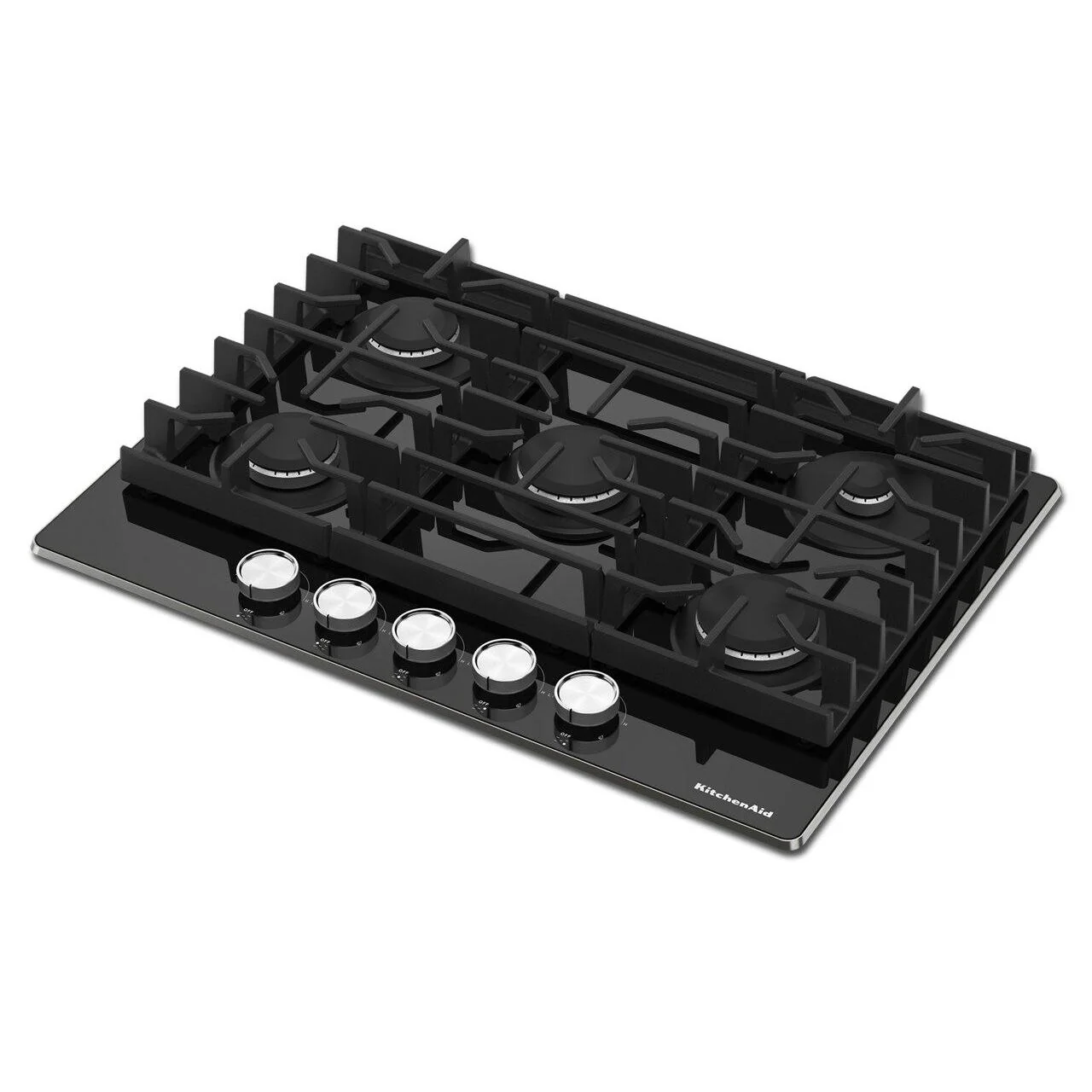 KitchenAid Table de cuisson encastrée à gaz de 30 pouces avec 5 brûleurs KCGG530PBL - Image 2