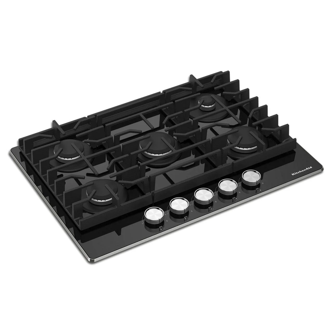 KitchenAid Table de cuisson encastrée à gaz de 30 pouces avec 5 brûleurs KCGG530PBL - Image 3