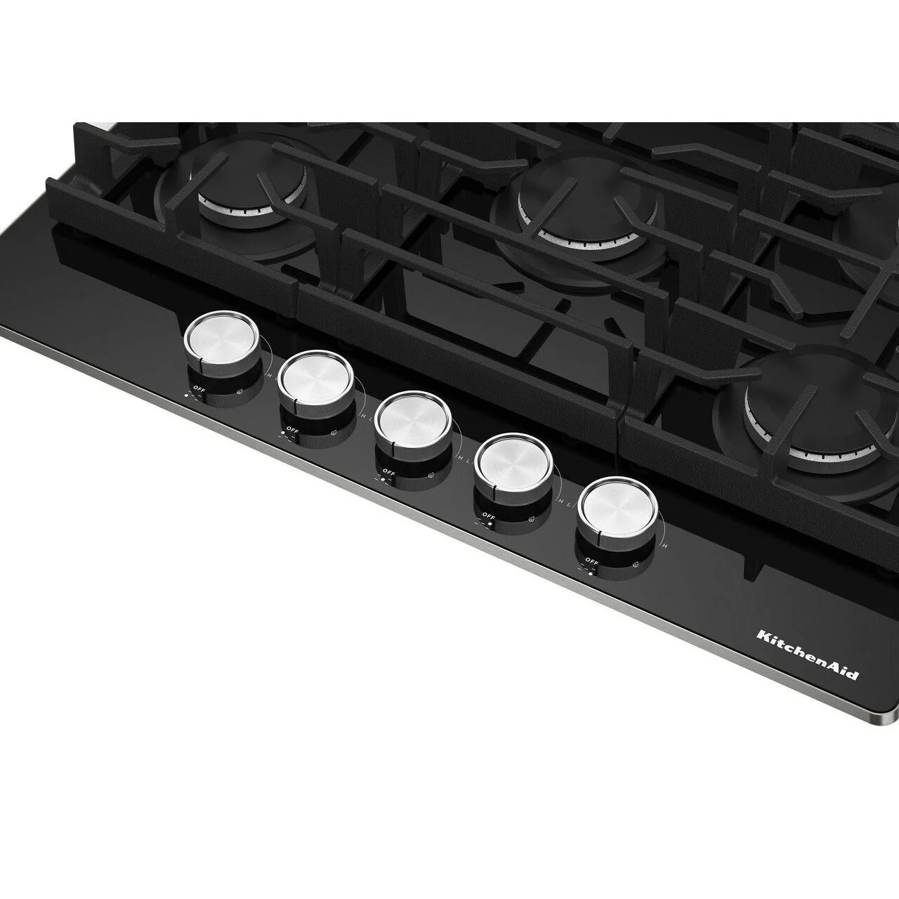 KitchenAid Table de cuisson encastrée à gaz de 30 pouces avec 5 brûleurs KCGG530PBL - Image 5