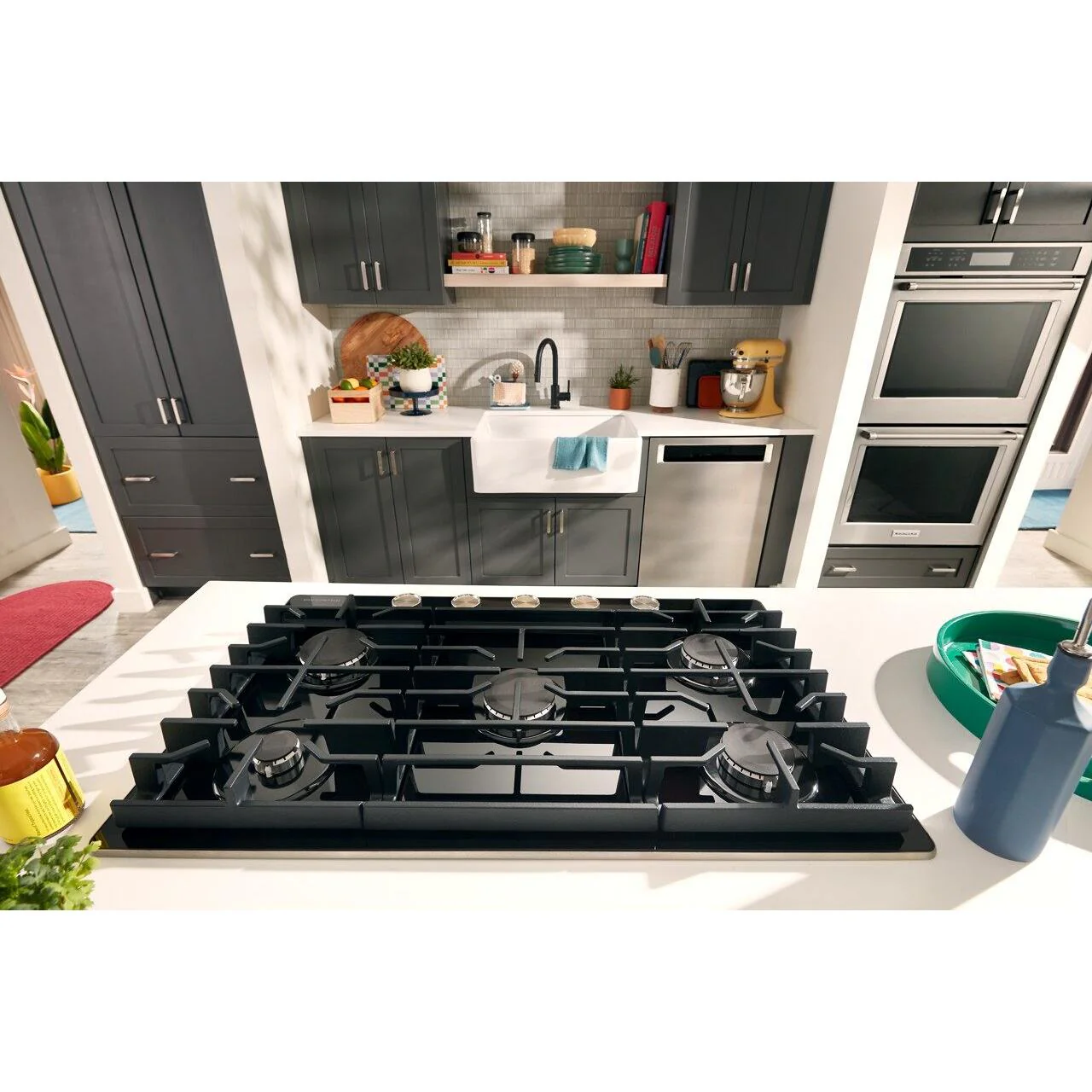 KitchenAid Table de cuisson encastrée à gaz de 36 pouces avec 5 brûleurs KCGG536PBL - Image 18
