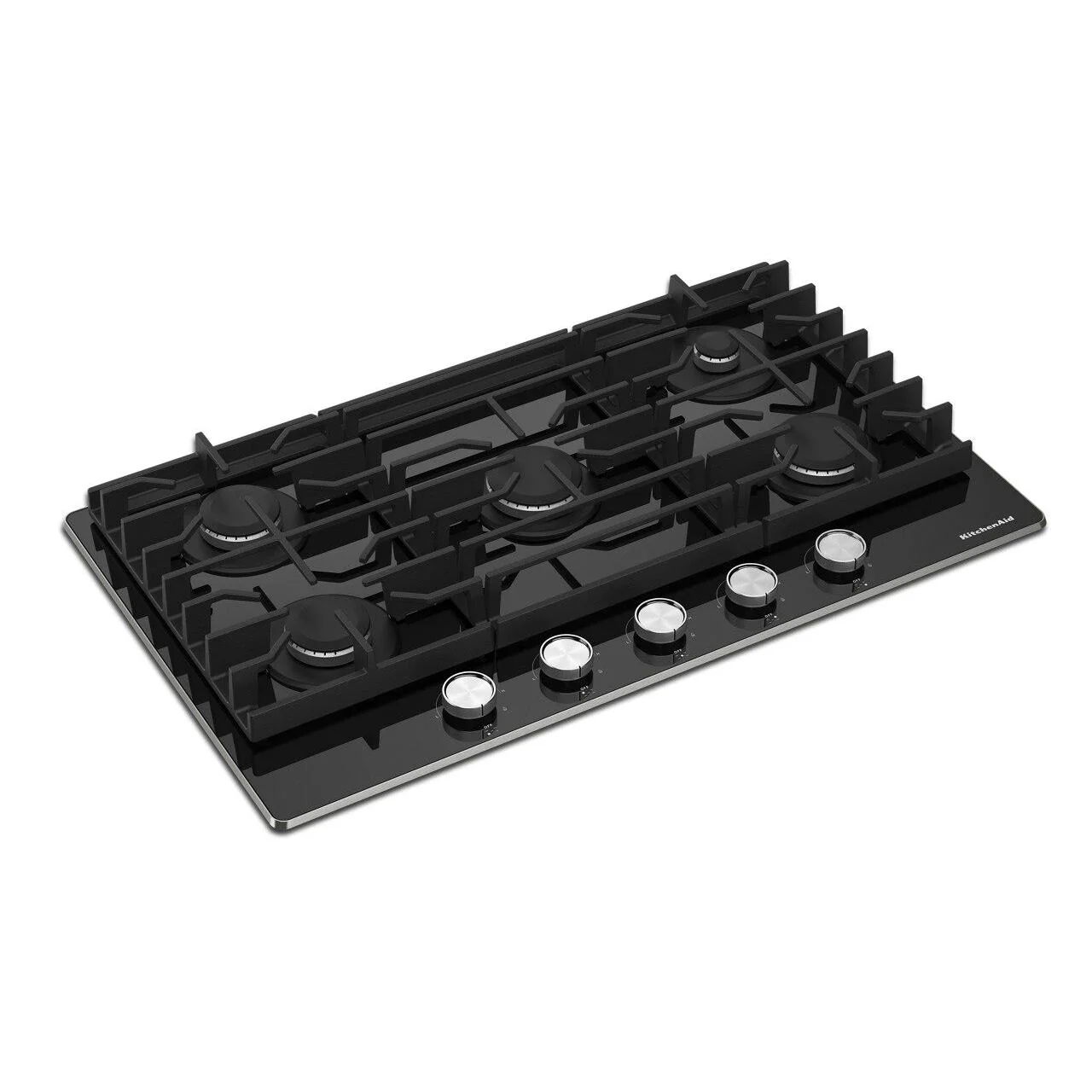 KitchenAid Table de cuisson encastrée à gaz de 36 pouces avec 5 brûleurs KCGG536PBL - Image 2