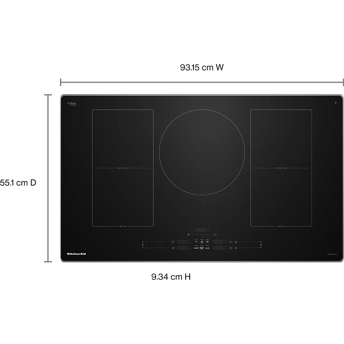 KitchenAid Table de cuisson encastrée à induction Temp Cook™ de 36 pouces avec 5 zones de cuisson - Image 7