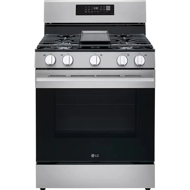 LG Cuisinière à gaz intelligente de 30 pouces avec fonction Air Fry LRGN6323Y