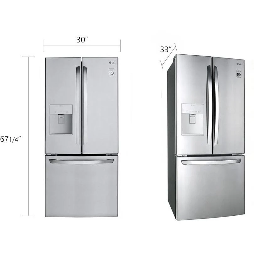 LG Réfrigérateur trois portes avec porte à deux battants amovible de 30 po., 21,8 pi.cu. avec distributeur d'eau externe LRFWS2200S - Image 16