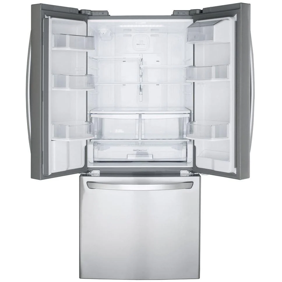 LG Réfrigérateur trois portes avec porte à deux battants amovible de 30 po., 21,8 pi.cu. avec distributeur d'eau externe LRFWS2200S - Image 4