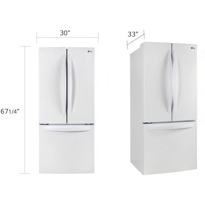 LG Réfrigérateur trois portes avec porte à deux battants amovible de 30 po., 21,8 pi.cu. avec technologie SmartDiagnosis™ - Image 32