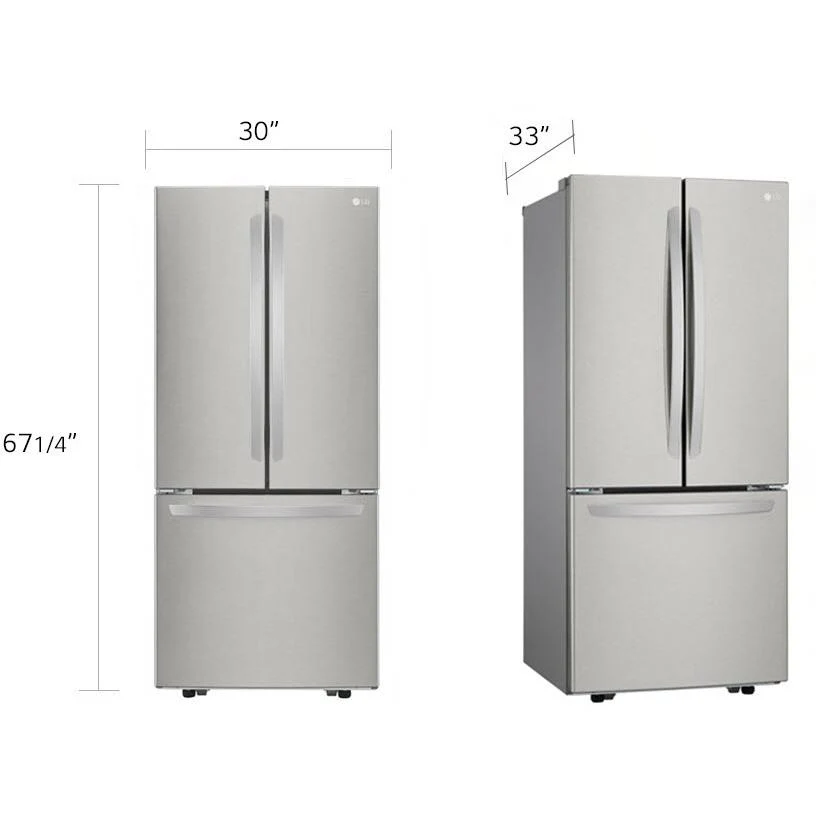 LG Réfrigérateur trois portes avec porte à deux battants amovible de 30 po., 21,8 pi.cu. avec technologie SmartDiagnosis™ - Image 8