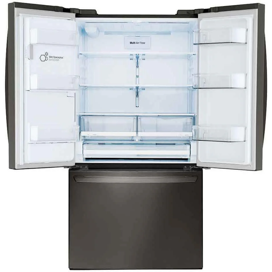 LG Réfrigérateur trois portes avec porte à deux battants de 36 pouces, 27,7 pi. cu. avec Smart Diagnosis LRFS28XBD - Image 3