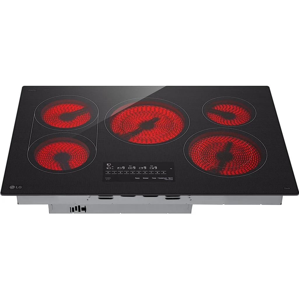 LG Table de cuisson encastrée électrique intelligente de 30 pouces avec 5 éléments CBEW3017BE - Image 4