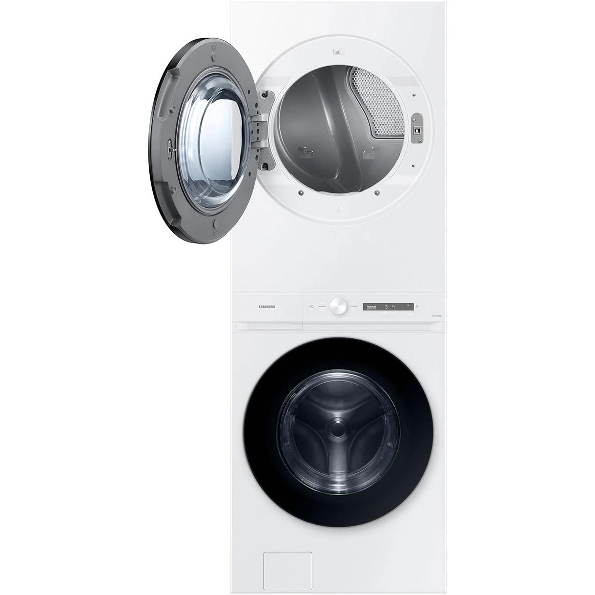 Samsung Centre de buanderie laveuse/sécheuse superposées électrique Bespoke avec Wi-Fi WH46DBH100EWAC - Image 2