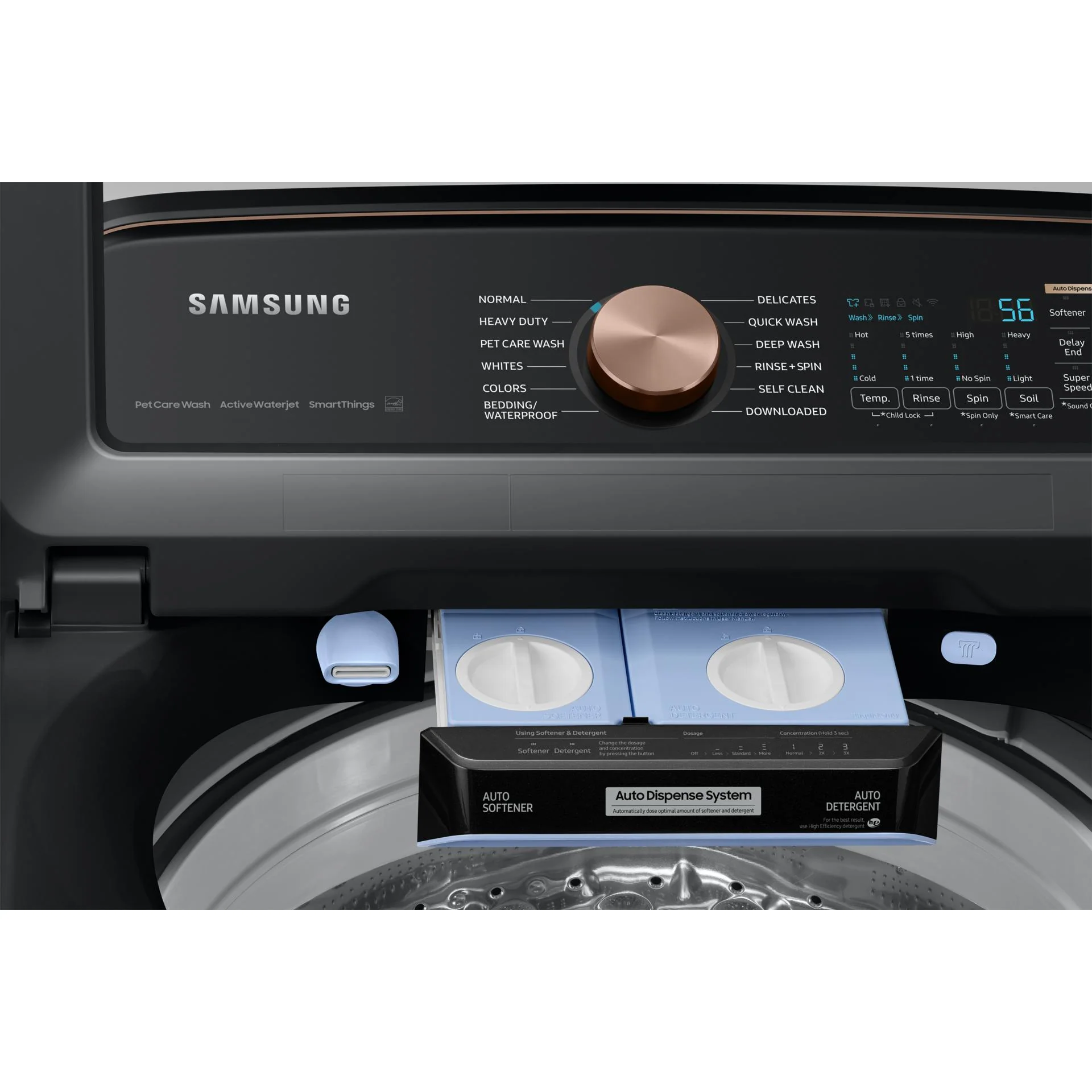 Samsung Laveuse à chargement vertical de 6.2 pi. cu. avec solution de soins pour animaux et distributeur automatique WA54CG7550AVA4 - Image 7