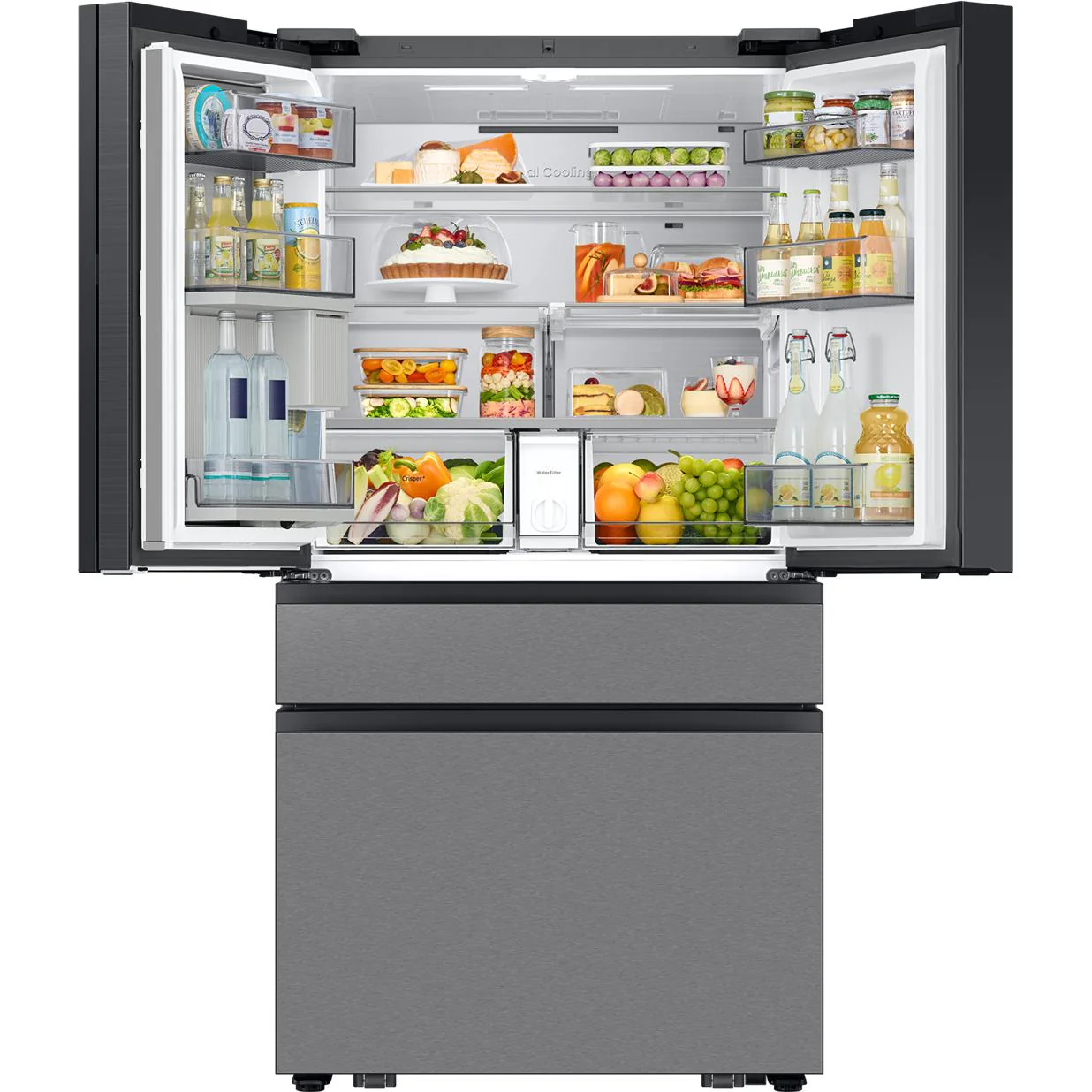 Samsung Réfrigérateur 4 Portes Bespoke AI de 36 Pouces, 29 Pi³, avec Écran d’Accueil IA RF90F29BECRAA - Image 6