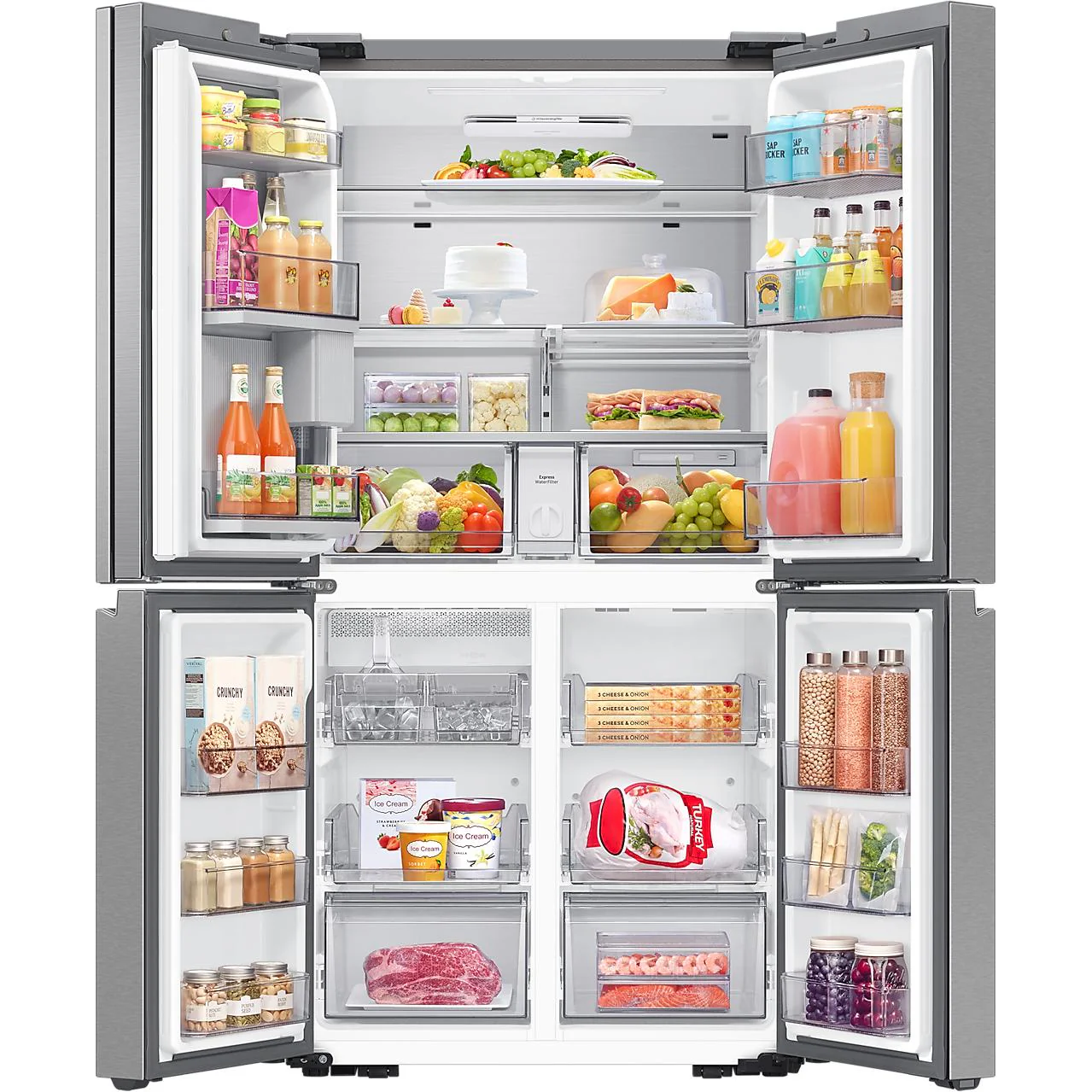 Samsung Réfrigérateur a quatre portes avec porte à deux battants à profondeur de comptoir de 36 po, 23 pi cu RF23DG9600SRAC - Image 6