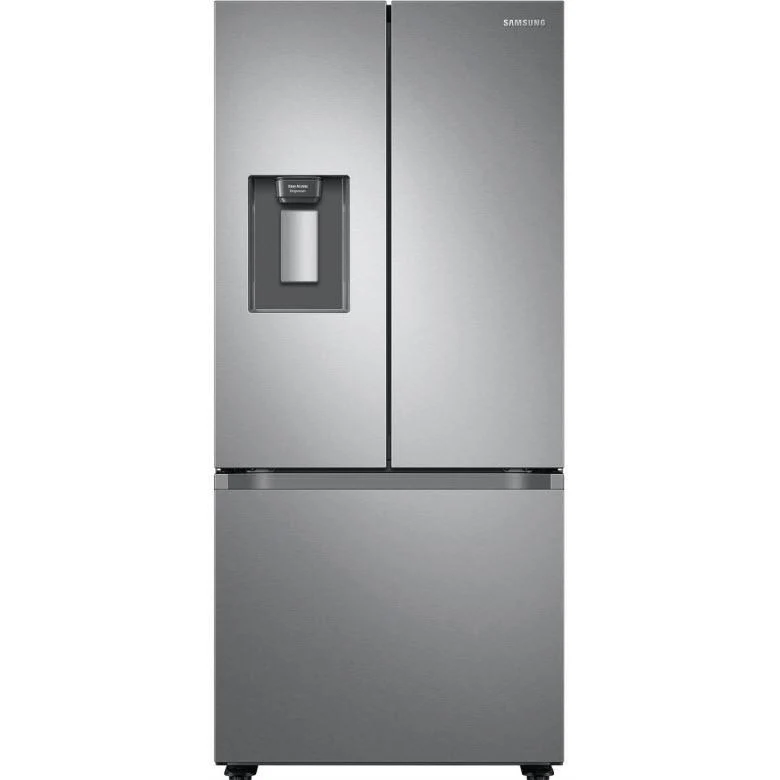Samsung Réfrigérateur trois portes avec porte à deux battants amovible de 30 po., 22 pi.cu. avec distributeur d'eau externe RF22A4221SR/AA