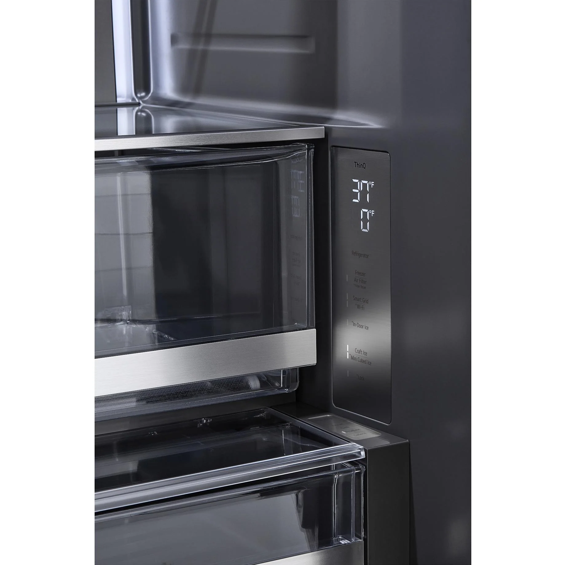 Signature Kitchen Suite Réfrigérateur trois portes avec porte à deux battants à profondeur de comptoir de 36 pouces, 25,5 pi. cu. avec Wi-Fi SKSFD3623SD - Image 12
