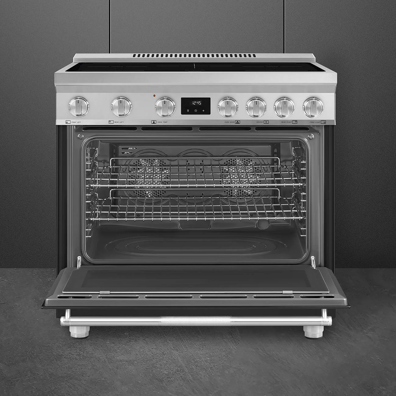 Smeg Cuisinière autoportante à induction de 36 pouces SPR36UIMANX - Image 2