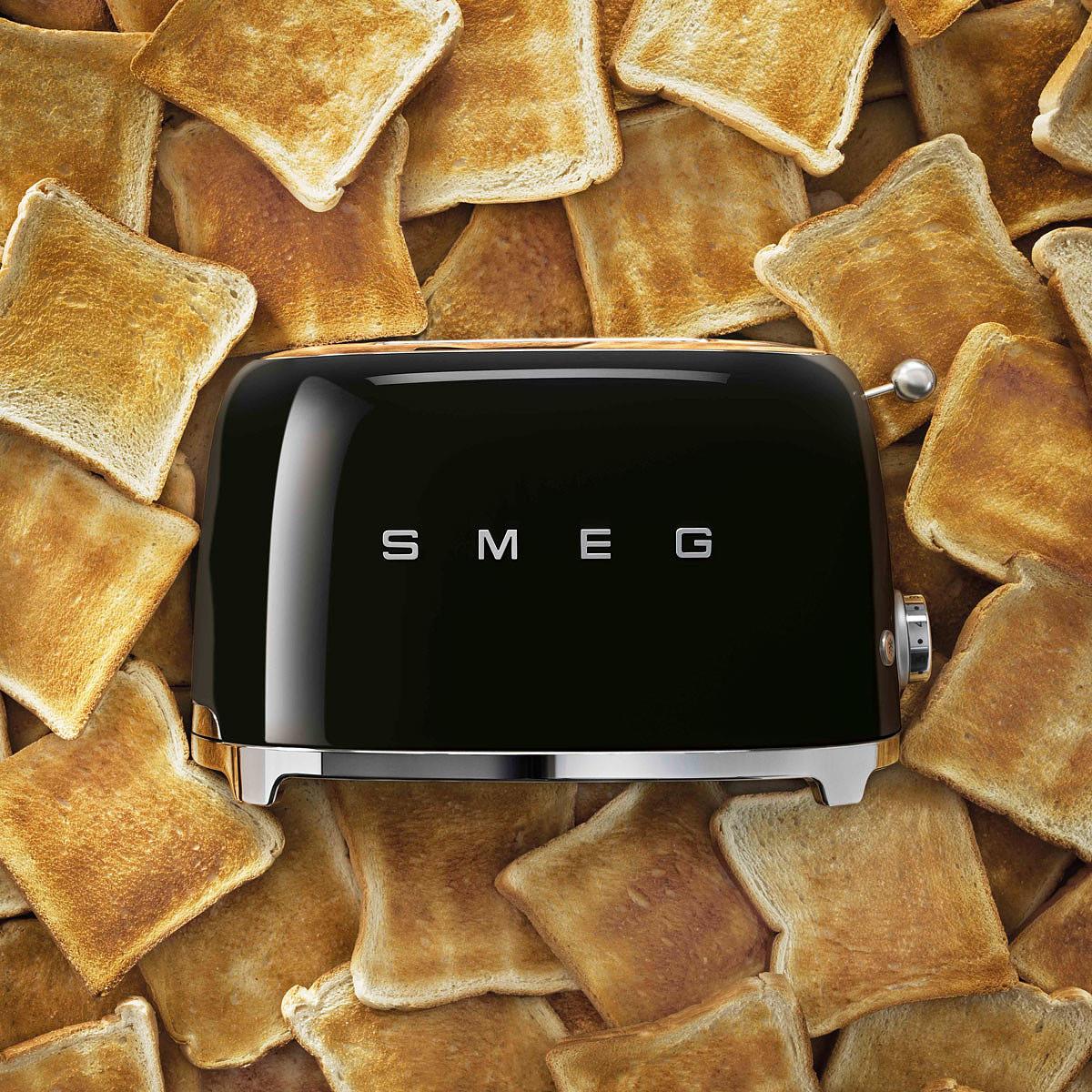 Smeg Grille-Pain à levier à 2 tranches TSF01BLUS - Image 4