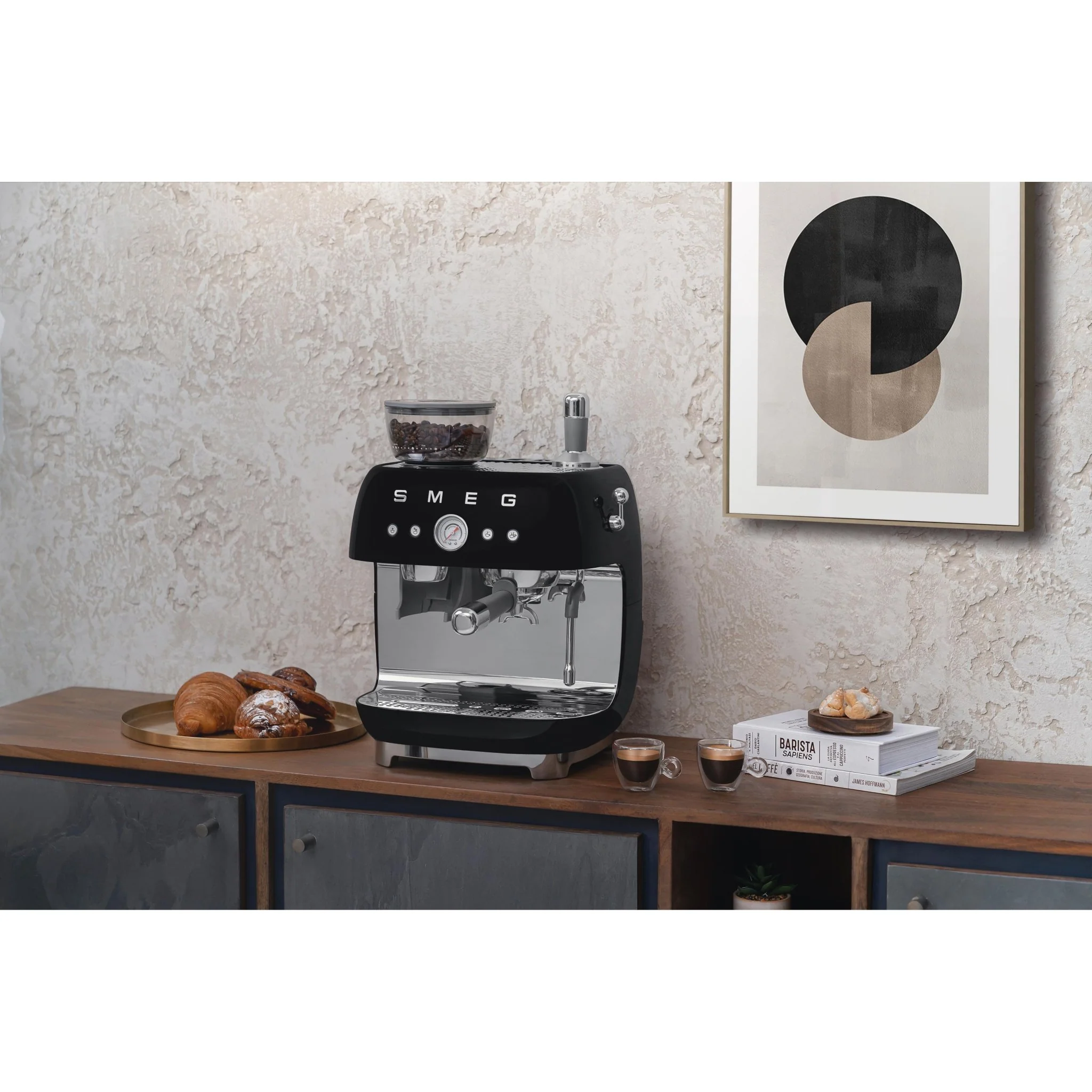 Smeg Retro-Style machine à café espresso manuelle EGF03BLUS - Image 12