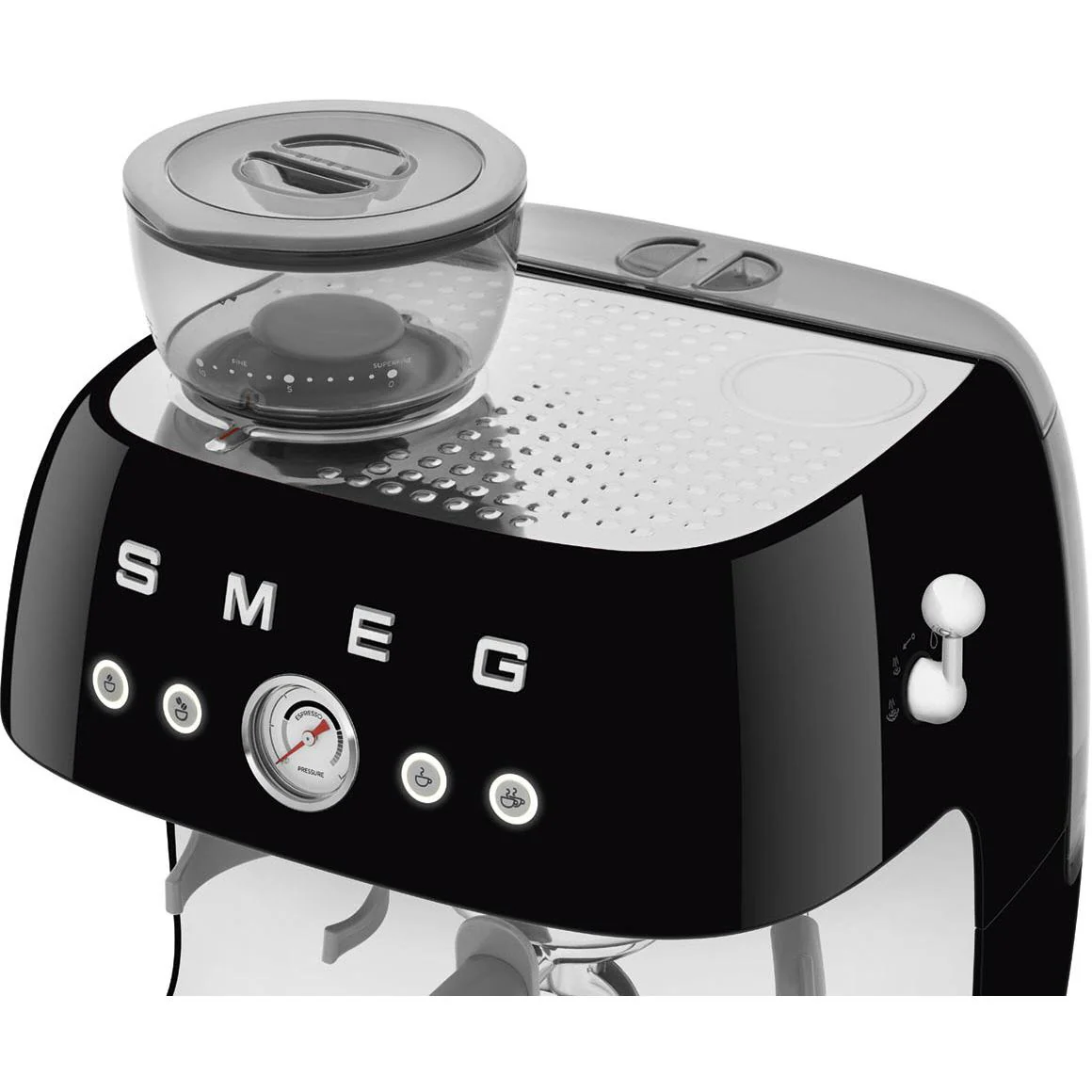 Smeg Retro-Style machine à café espresso manuelle EGF03BLUS - Image 5