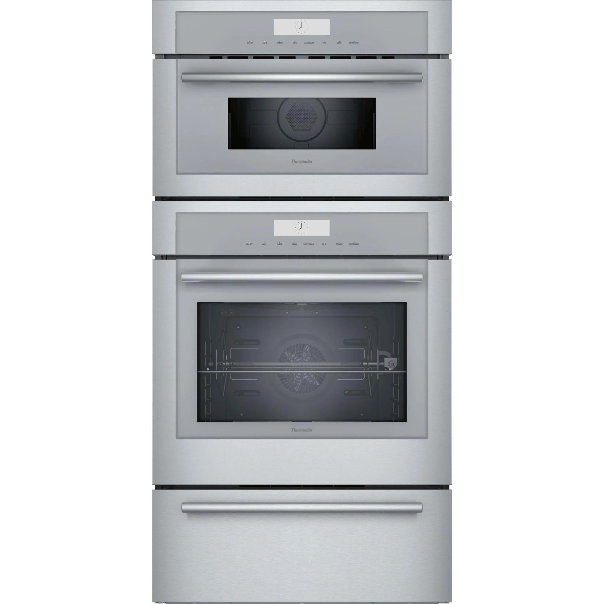 Thermador Four mural combiné triple encastré de 30 po, 7,0 pi cu avec four à cuisson rapide MEDMCW31WS