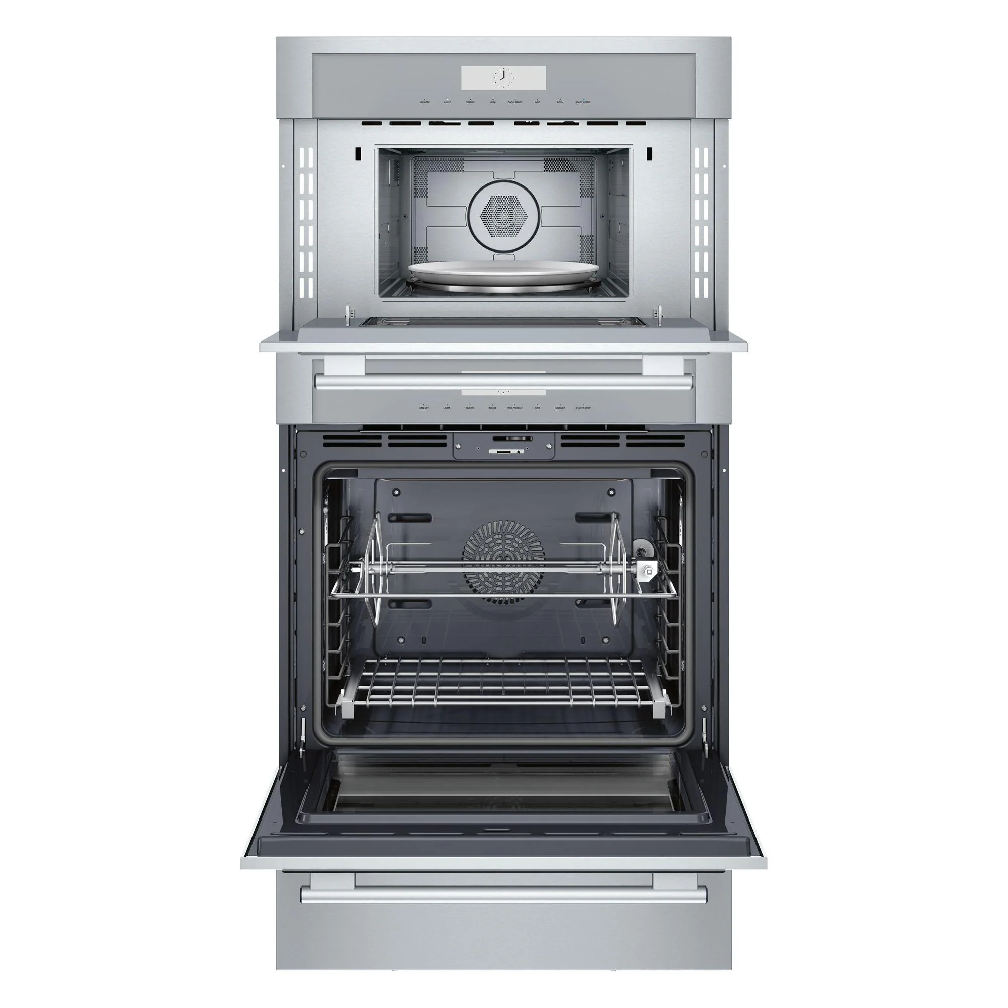 Thermador Four mural combiné triple encastré de 30 po, 7,0 pi cu avec four à cuisson rapide MEDMCW31WS - Image 3