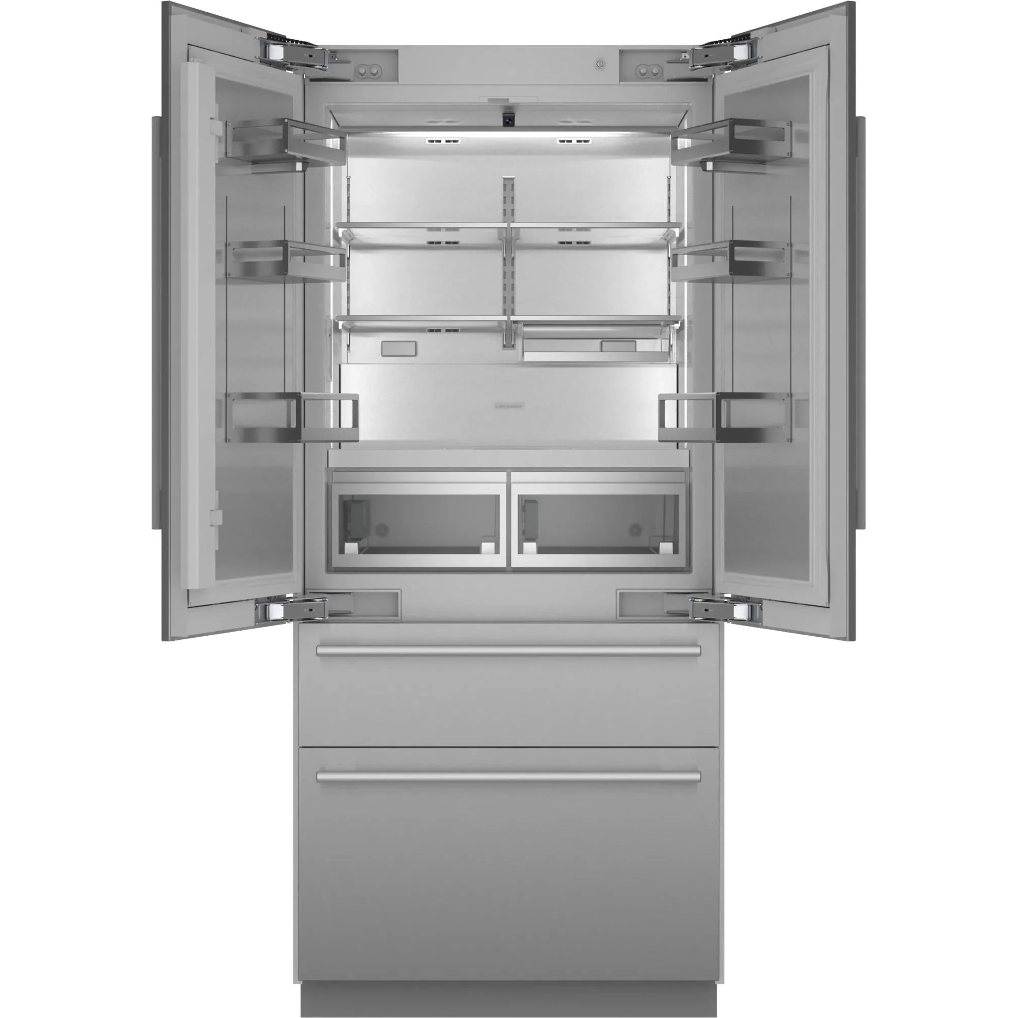 Thermador Réfrigérateur quatre portes avec porte à deux battants intégré de 36 pouces, 18,9 pi. cu. avec Home Connect T36BT120NS - Image 2