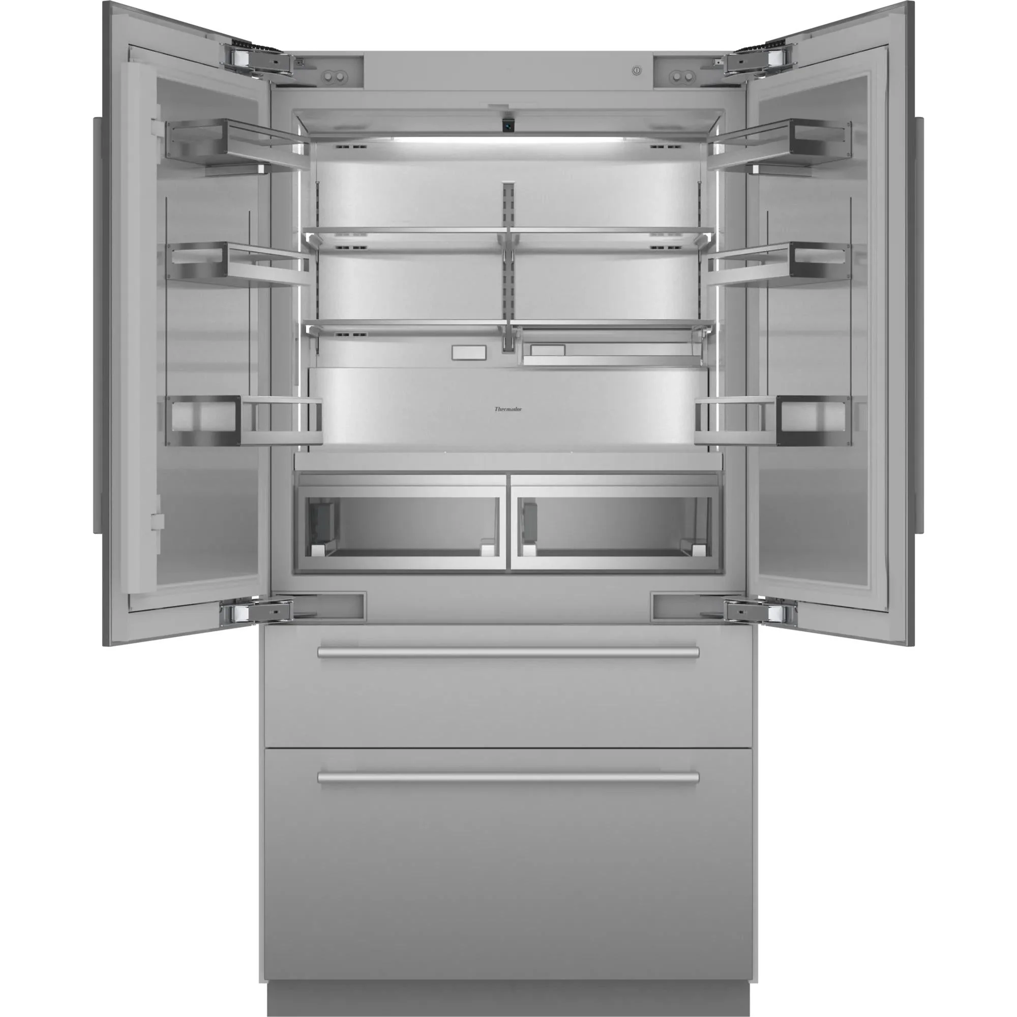 Thermador Réfrigérateur quatre portes avec porte à deux battants intégré de 42 pouces, 23,1 pi. cu. avec Home Connect T42BT110NS - Image 2