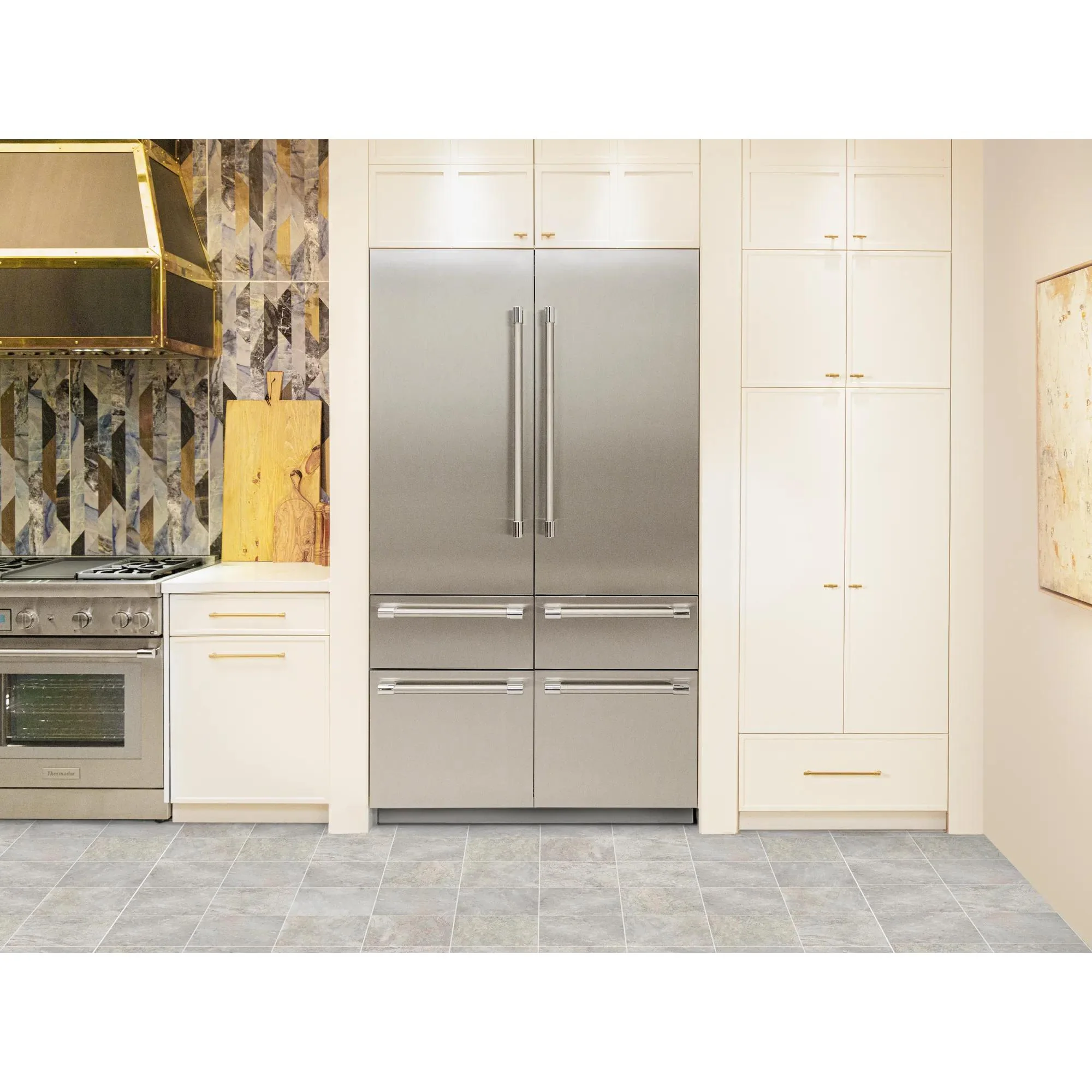 Thermador Réfrigérateur six portes avec porte à deux battants intégré de 48 pouces, 26,7 pi. cu. avec Home Connect T48BT120NS - Image 6